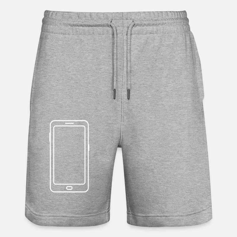Telephone - Stanley/Stella Trainer Unisex Organic Jogging Shorts - heather grey