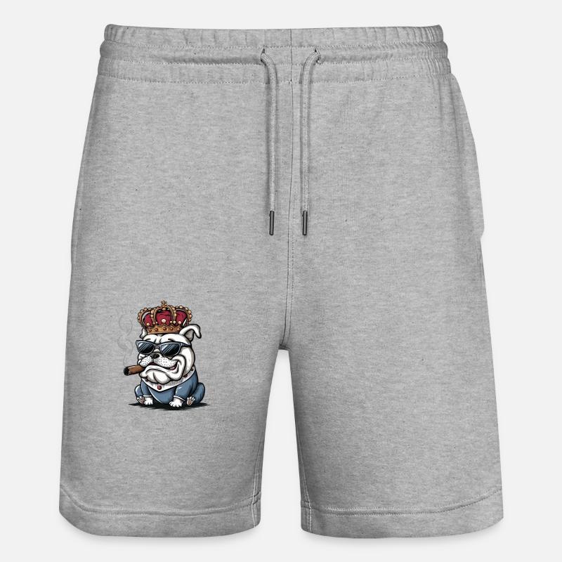 Cooler Hund - Stanley/Stella Unisex Bio Joggingshorts Trainer  - Grau meliert