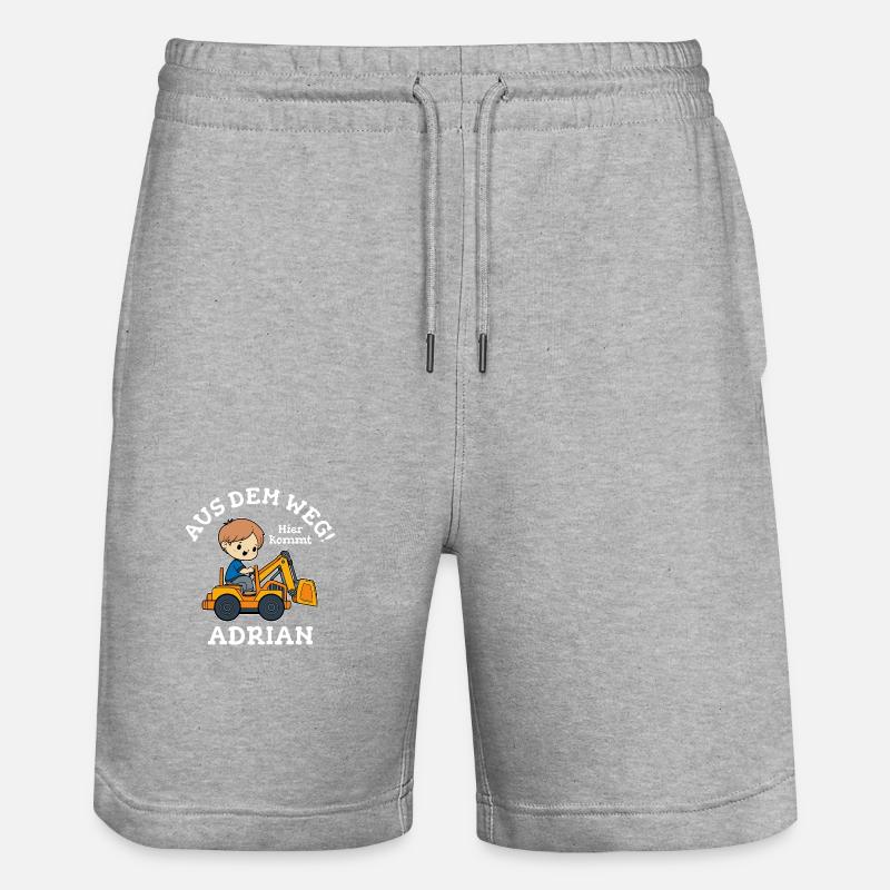 Adrian Vorname Bagger - Stanley/Stella Unisex Bio Joggingshorts Trainer - Grau meliert