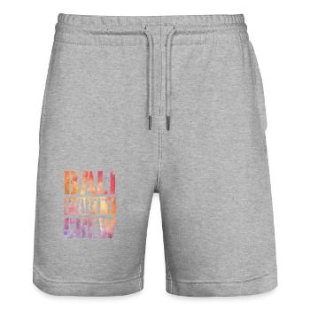 Équipe de fête de Bali - Short de jogging bio TRAINER Stanley/Stella unisexe - gris chiné - Devant - Nik (191cm) & Marisol (170cm)