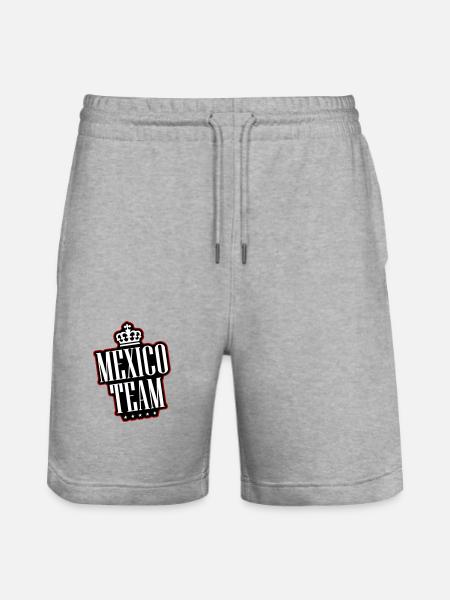 Mexiko Team - Stanley/Stella Unisex Bio Joggingshorts Trainer - Grau meliert