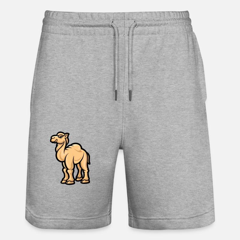 Bande dessinée de chameau - Short de jogging bio TRAINER Stanley/Stella unisexe - gris chiné