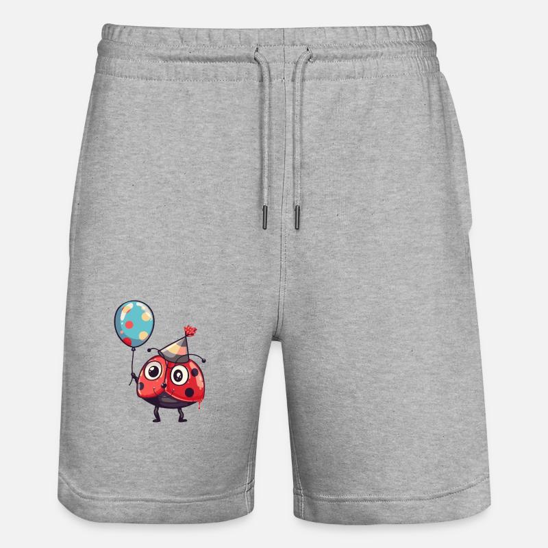 Coccinelle Anniversaire Bébé - Short de jogging bio TRAINER Stanley/Stella unisexe - gris chiné