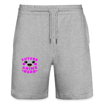 Cute Japanese Manga Women Girls Gift Otaku Kawaii - Stanley/Stella Unisex Bio Joggingshorts Trainer  - Grau meliert - Vorne - Nik (191cm) & Marisol (170cm)