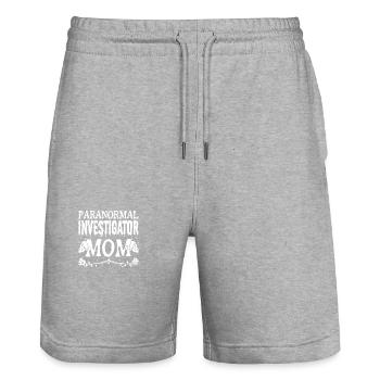 Paranormal Mom Mother Ghost Investigator Gifts - Stanley/Stella Trainer Unisex Organic Jogging Shorts - heather grey - Front - Nik (191cm) & Marisol (170cm)