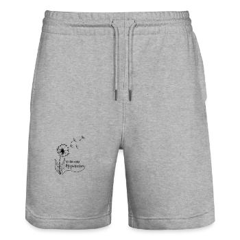 Ich bin voller Möglichkeiten für einen Optimisten - Stanley/Stella Unisex Bio Joggingshorts Trainer  - Grau meliert - Vorne - Nik (191cm) & Marisol (170cm)