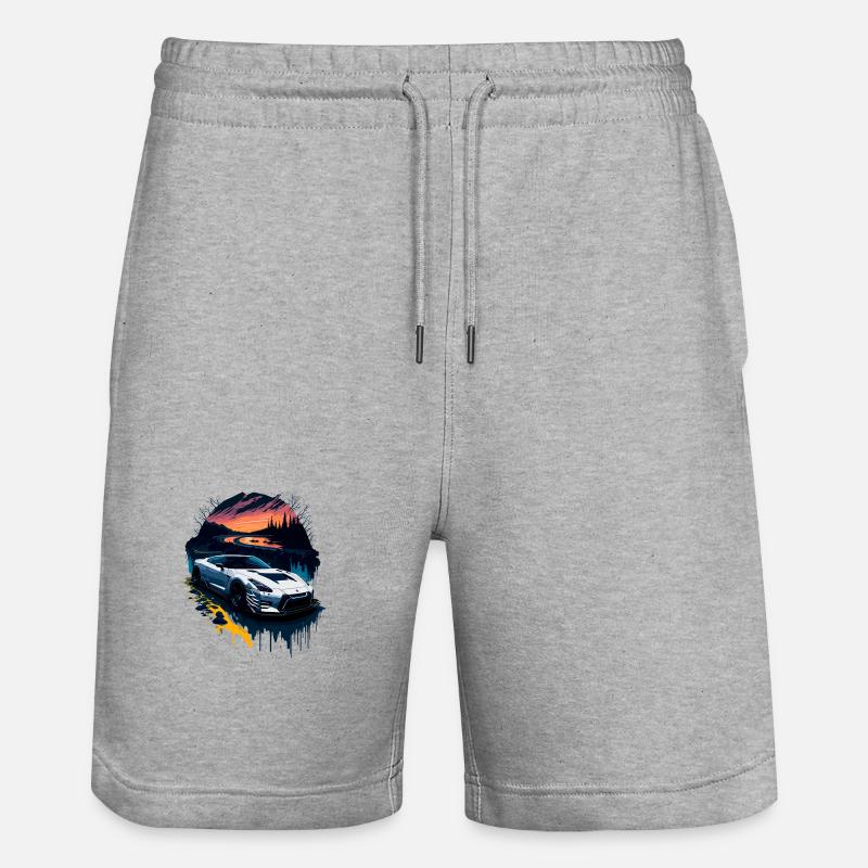 Voiture de sport - Short de jogging bio TRAINER Stanley/Stella unisexe - gris chiné