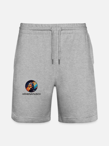 Höhenrausch - Skidesign - Stanley/Stella Unisex Bio Joggingshorts Trainer - Grau meliert