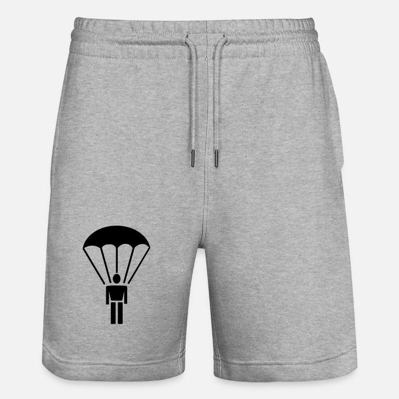6061912 125958675 parachutistes - Short de jogging bio TRAINER Stanley/Stella unisexe - gris chiné
