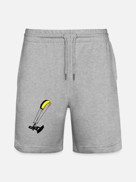 kite-surf - Stanley/Stella Trainer Unisex Organic Jogging Shorts - heather grey