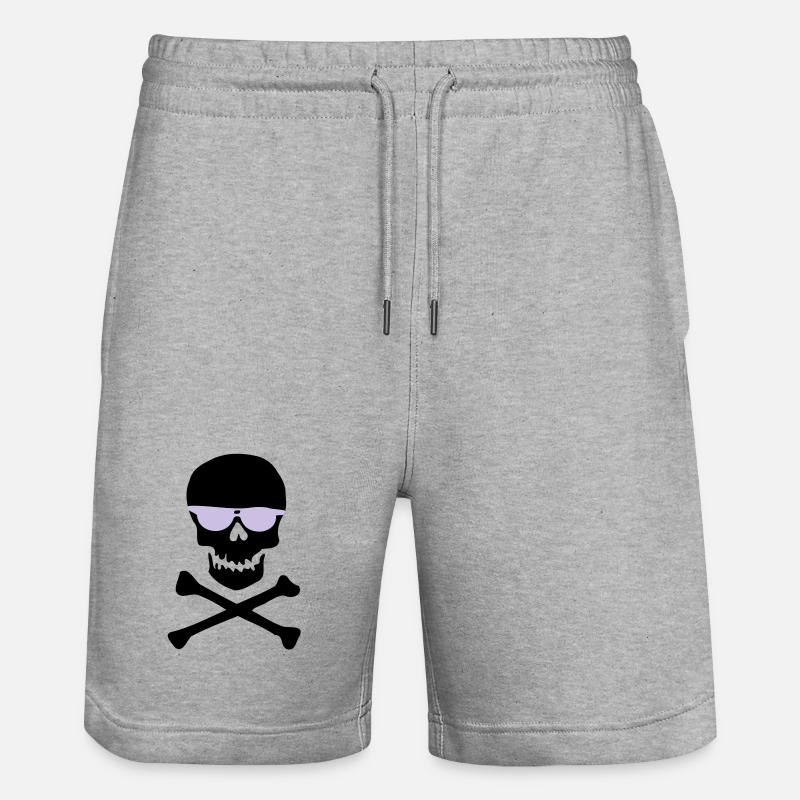 Violette Minimal Sonnenbrillen-Silhouette - Stanley/Stella Unisex Bio Joggingshorts Trainer  - Grau meliert