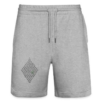 70th birthday - Stanley/Stella Trainer Unisex Organic Jogging Shorts - heather grey - Front - Nik (191cm) & Marisol (170cm)