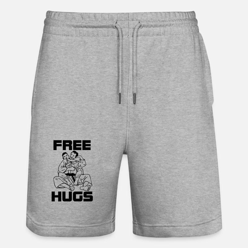 Câlins gratuits - Short de jogging bio TRAINER Stanley/Stella unisexe - gris chiné