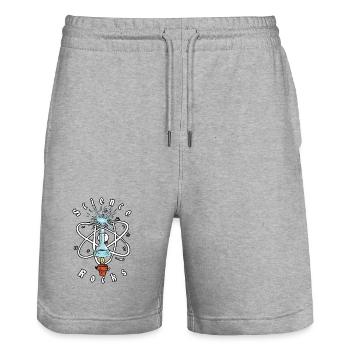 Wissenschaft Physik Rockt - Stanley/Stella Unisex Bio Joggingshorts Trainer  - Grau meliert - Vorne - Nik (191cm) & Marisol (170cm)