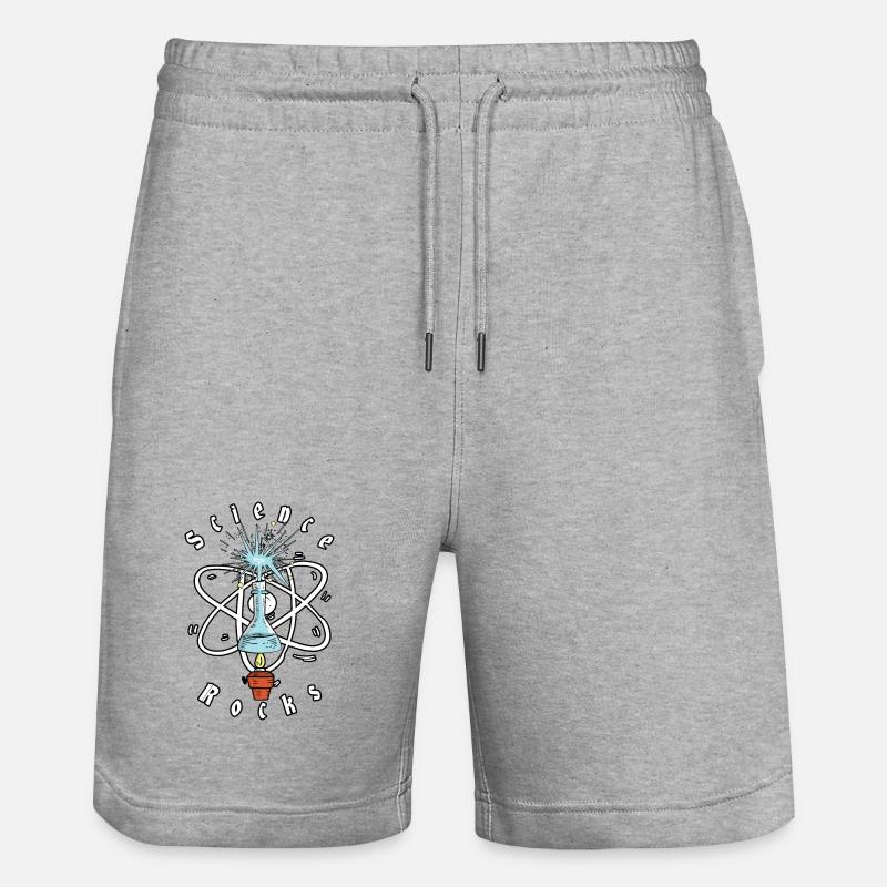 Science Physics rocks - Stanley/Stella Trainer Unisex Organic Jogging Shorts - heather grey
