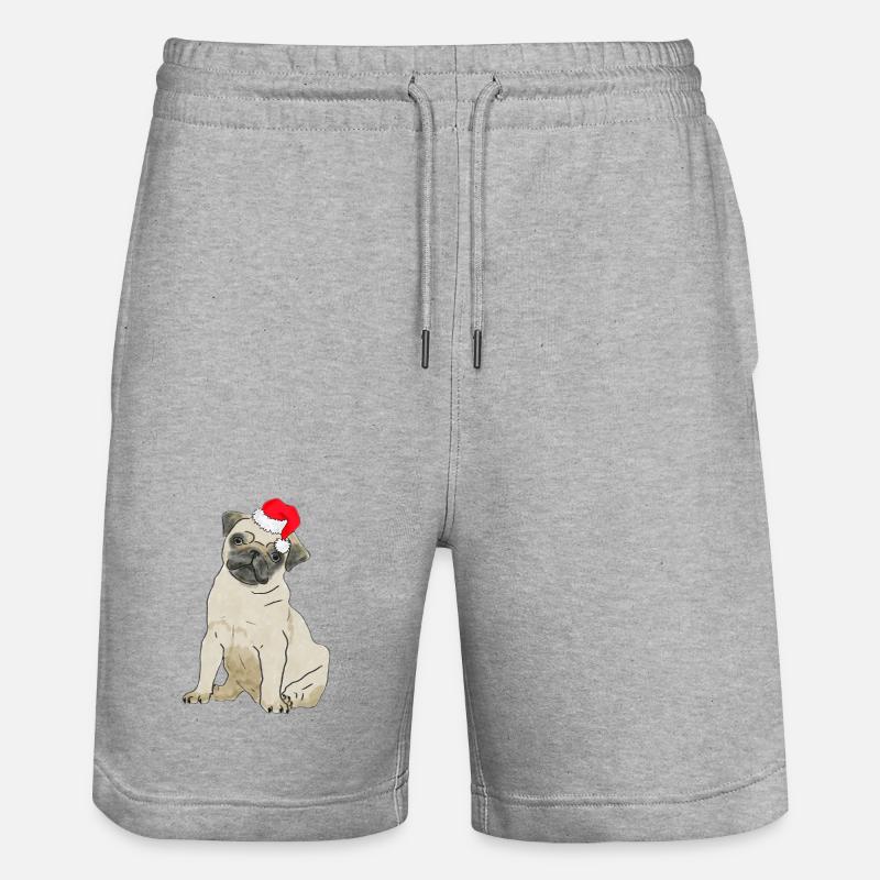 Chien de Noël - Short de jogging bio TRAINER Stanley/Stella unisexe - gris chiné