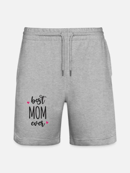 Best Mom Ever - Stanley/Stella Trainer Unisex Organic Jogging Shorts - heather grey