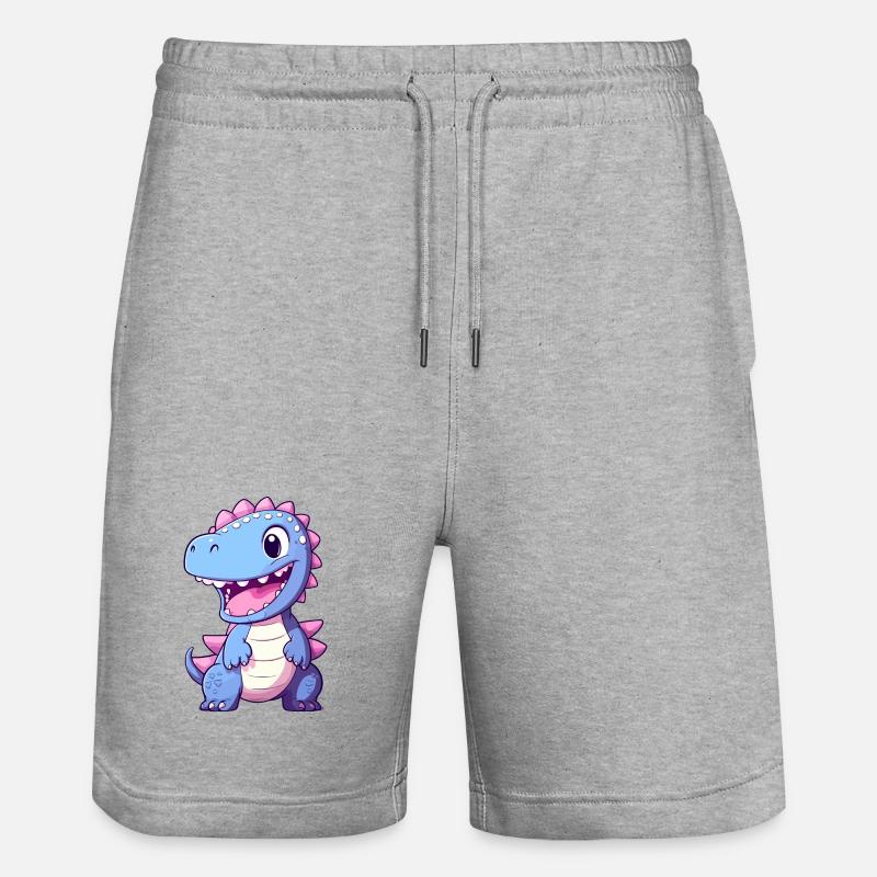 Dinosaur, Dino, Fossil - Stanley/Stella Trainer Unisex Organic Jogging Shorts - heather grey