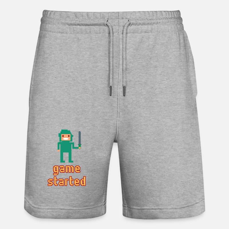 Début du match - Retour à l’école - Short de jogging bio TRAINER Stanley/Stella unisexe - gris chiné