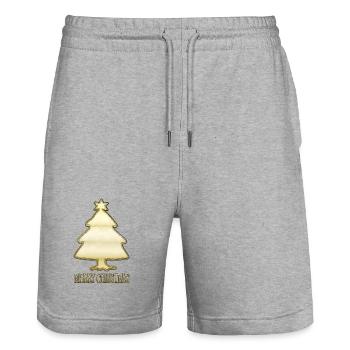 Tannenbaum - Stanley/Stella Unisex Bio Joggingshorts Trainer  - Grau meliert - Vorne - Nik (191cm) & Marisol (170cm)
