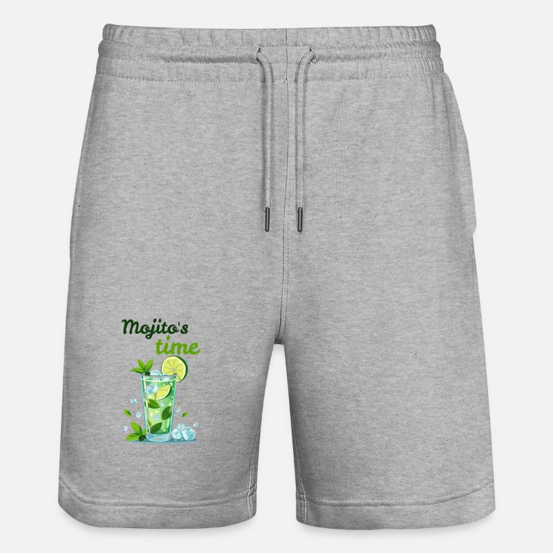 Cocktail mojito par Helfspawn - Short de jogging bio TRAINER Stanley/Stella unisexe - gris chiné
