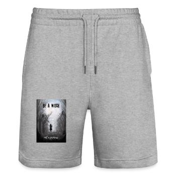 Mystical Witch Forest Illustration Be Witch - Stanley/Stella Trainer Unisex Organic Jogging Shorts - heather grey - Front - Nik (191cm) & Marisol (170cm)