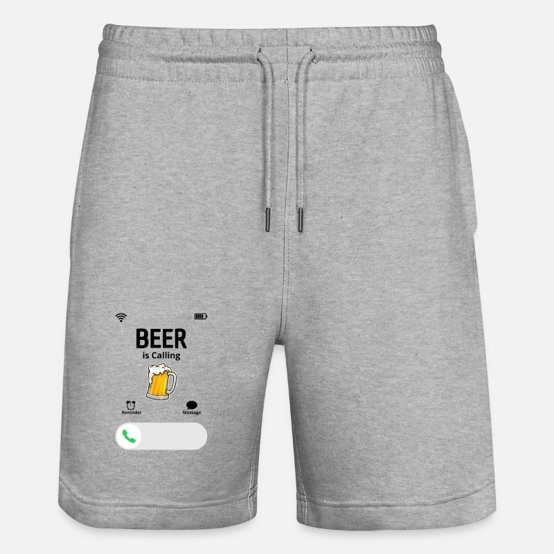 Beer is Calling - Short de jogging bio TRAINER Stanley/Stella unisexe - gris chiné