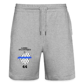 Loire Atlantique 44 - Stanley/Stella Unisex Bio Joggingshorts Trainer  - Grau meliert - Vorne - Nik (191cm) & Marisol (170cm)