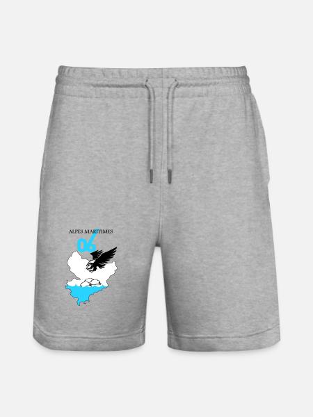 Alpes Maritimes - Stanley/Stella Trainer Unisex Organic Jogging Shorts - heather grey