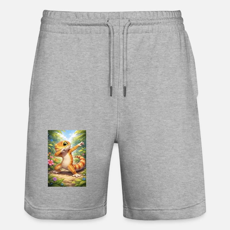 Gecko tropical de style dabbinging - Short de jogging bio TRAINER Stanley/Stella unisexe - gris chiné