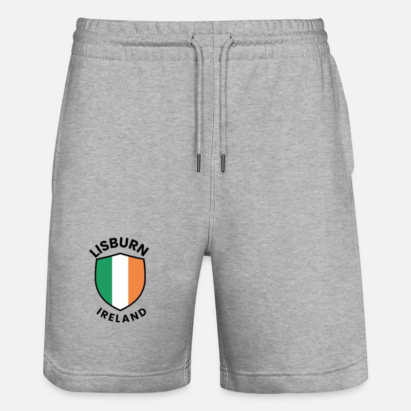Drapeau d’Irlande de Lisburn - Short de jogging bio TRAINER Stanley/Stella unisexe - gris chiné