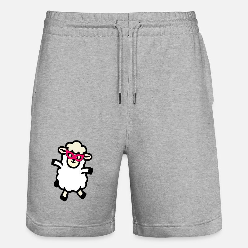 Moutons masqués de carnaval - Short de jogging bio TRAINER Stanley/Stella unisexe - gris chiné