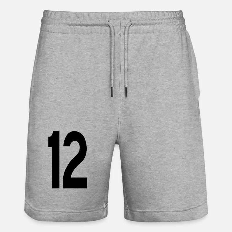 12 Numéros - Short de jogging bio TRAINER Stanley/Stella unisexe - gris chiné