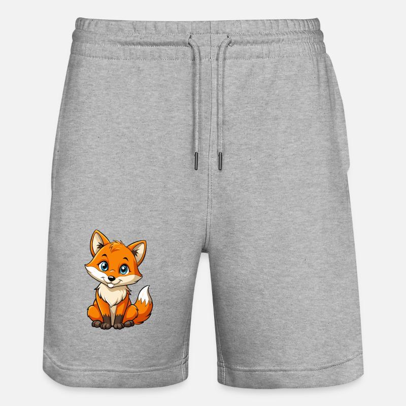 Bébé renard - Short de jogging bio TRAINER Stanley/Stella unisexe - gris chiné