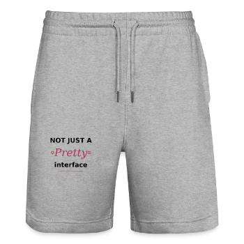 Not just a pretty Interface - UI/UX Tech Style - Stanley/Stella Unisex Bio Joggingshorts Trainer  - Grau meliert - Vorne - Nik (191cm) & Marisol (170cm)