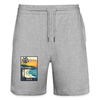 Entdecken Sie die Mittelmeer-Costa del Sol in Spanien - Stanley/Stella Unisex Bio Joggingshorts Trainer  - Grau meliert - Vorne - Nik (191cm) & Marisol (170cm)