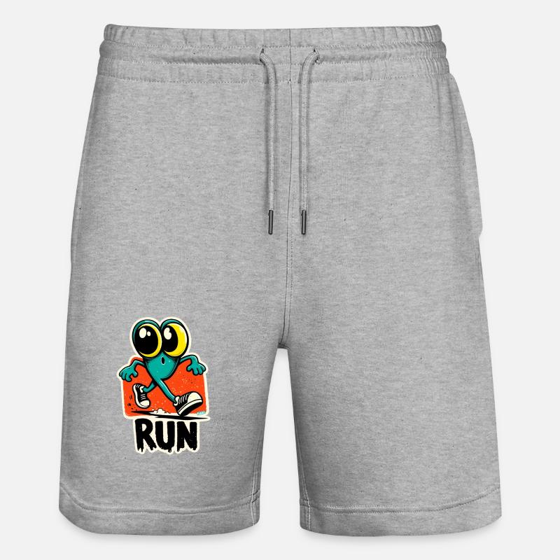 Run Frog Pop Art - Short de jogging bio TRAINER Stanley/Stella unisexe - gris chiné