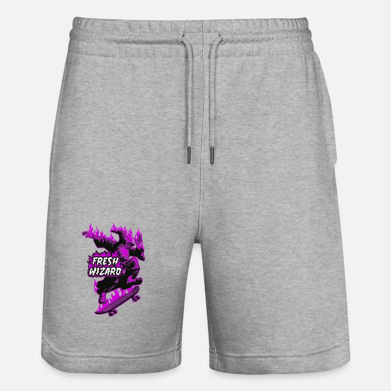 Fresh Wizard - Stanley/Stella Unisex Bio Joggingshorts Trainer  - Grau meliert