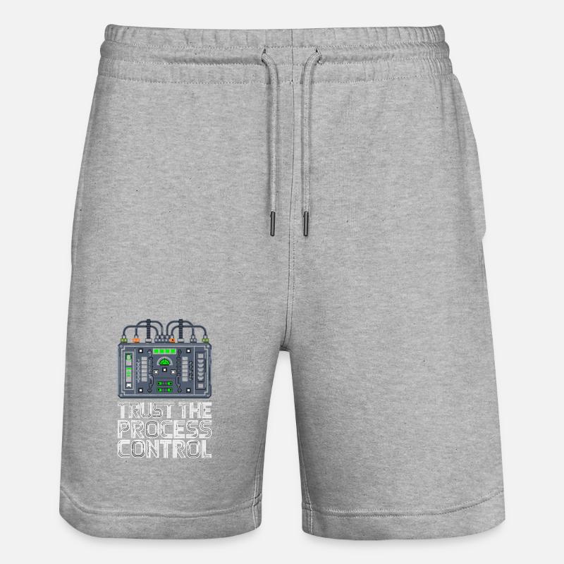 Trust The Process Control Prozessleittechnik - Stanley/Stella Trainer Unisex Organic Jogging Shorts - heather grey