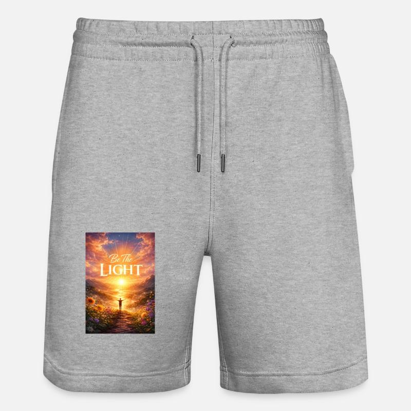 Sei das Licht bei Sonnenaufgang - Stanley/Stella Unisex Bio Joggingshorts Trainer  - Grau meliert