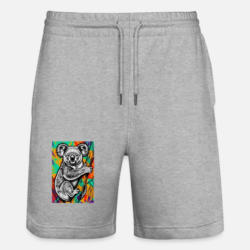 Koala - Short de jogging bio TRAINER Stanley/Stella unisexe - gris chiné