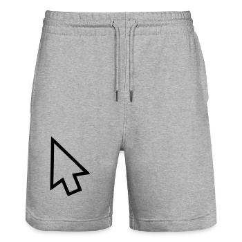 Flèche - Short de jogging bio TRAINER Stanley/Stella unisexe - gris chiné - Devant - Nik (191cm) & Marisol (170cm)