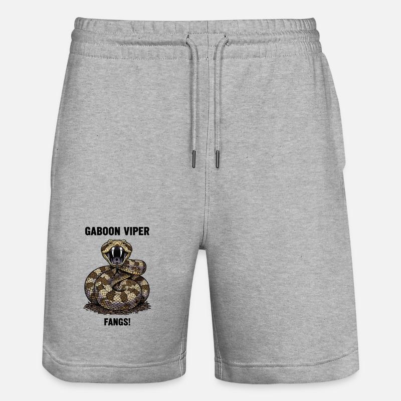 Varan Perenti Danger Lizard Perentie Noir - Short de jogging bio TRAINER Stanley/Stella unisexe - gris chiné