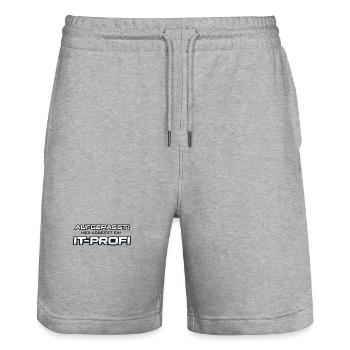 Aufgepasst IT-Profi - Stanley/Stella Unisex Bio Joggingshorts Trainer  - Grau meliert - Vorne - Nik (191cm) & Marisol (170cm)