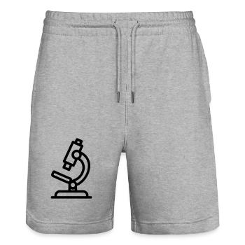 Mikroskop - Stanley/Stella Unisex Bio Joggingshorts Trainer  - Grau meliert - Vorne - Nik (191cm) & Marisol (170cm)
