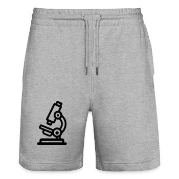 Mikroskop - Stanley/Stella Unisex Bio Joggingshorts Trainer  - Grau meliert - Vorne - Nik (191cm) & Marisol (170cm)