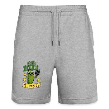 Big Dill Energy Pickleball - Stanley/Stella Trainer Unisex Organic Jogging Shorts - heather grey - Front - Nik (191cm) & Marisol (170cm)