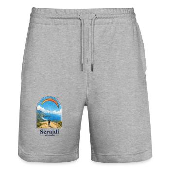 Panoramic paragliding Annaba - Stanley/Stella Trainer Unisex Organic Jogging Shorts - heather grey - Front - Nik (191cm) & Marisol (170cm)