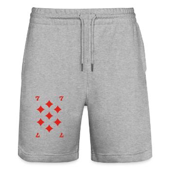 Karo Sieben - Stanley/Stella Unisex Bio Joggingshorts Trainer  - Grau meliert - Vorne - Nik (191cm) & Marisol (170cm)