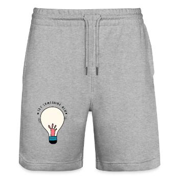 Lampe - Short de jogging bio TRAINER Stanley/Stella unisexe - gris chiné - Devant - Nik (191cm) & Marisol (170cm)